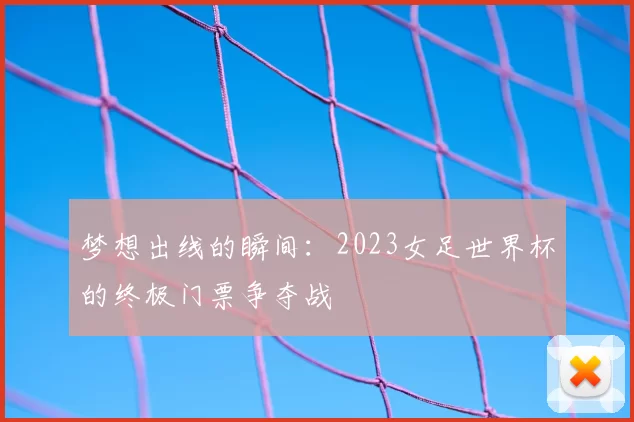 梦想出线的瞬间:2023女足世界杯的终极门票争夺战