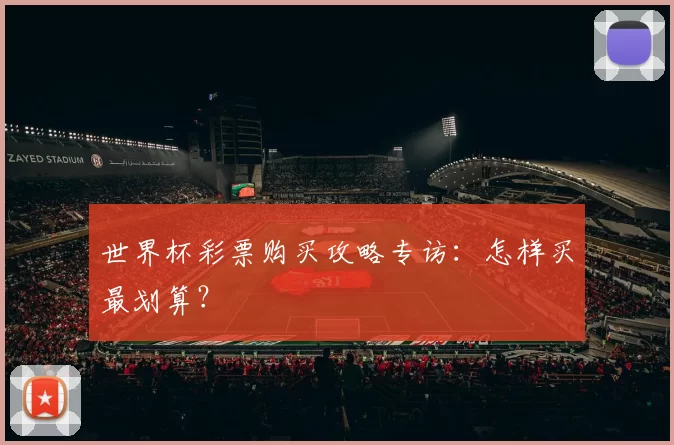 世界杯彩票购买攻略专访:怎样买最划算?